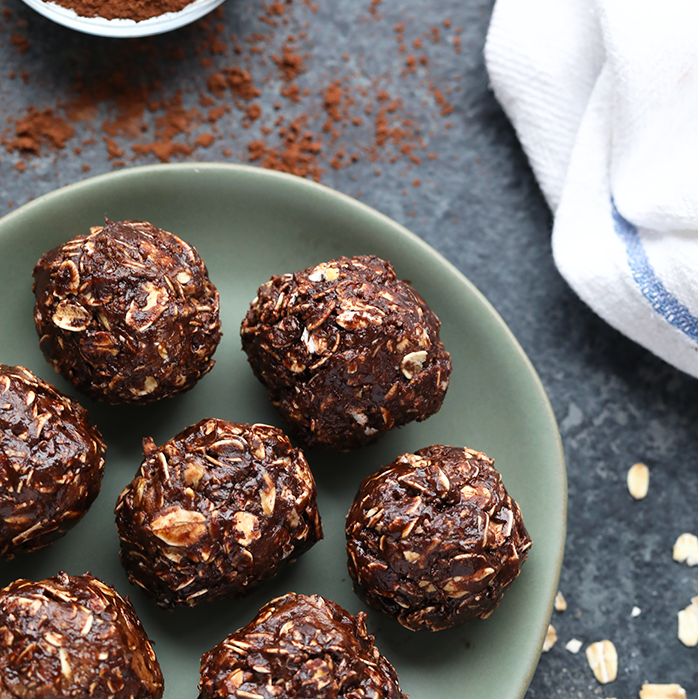 Chocolate Peanut Butter balls, image from Fit Foodie Finds